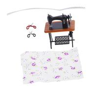 TOYANDONA 1set Miniature Retro Sewing Machine Model for Dollhouse Tiny Foot Pedal Craft Decor Realistic Accessory for House Scenes Vintage Design for Dolls House Decoration