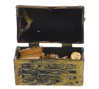 TOYANDONA 1Set Miniature Treasure Chest Accessories Tiny Pirate Coins Bars for Dollhouse Scene Decoration Collectibles for Miniatures and Dollhouse Enthusiasts