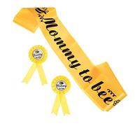 TOYANDONA 1set Mommy Daddy Sash and Corsage Set for Shower Maternity Celebration Accessories Yellow for Expecting Parents for Photos and Keepsakes