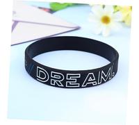 TOYANDONA 1set Motivational Silicone Wristbands Elastic Inspirational Bangles with Dream Be Yourself Create Phrases for Adults and Teens for Fitness Sports and Parties 4pcs