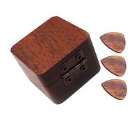 TOYANDONA 1set Multipurpose Wooden Guitar Picks and Boxed Plectrums for Folk and Electric Guitars Lightweight and Easy to Carry Includes Picks and Storage Box