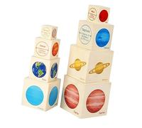 TOYANDONA 1Set Planet Stacking Box Educational Solar System for Planet Shapes Stackable Boxes Fun Learning Game for Shape Color Recognition for Creative