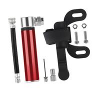 TOYANDONA 1Set Portable Mini Bike Pump Aluminum Alloy Inflator for Road Mountain Bikes Compact Tyre Air Inflator Lightweight Durable Manual Pump for Bikes Balls Black Red