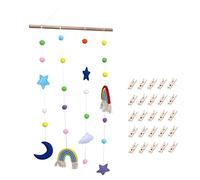 TOYANDONA 1set Rainbow Design Photo Display Hanging Decor Organizer Clips for Boys and Girls Room and Memories for Home Decoration and Ideas