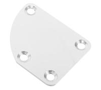 TOYANDONA 1Set Silver Guitar Neck Mounting Plate with Screws Curved Semi Round for Electric Guitar Bass Durable Fit for Enhanced Sound Quality
