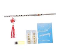 TOYANDONA 1set Stainless Steel Chinese Flute for Beginners Lightweight Portable Key Introductory Flute for Students Accurate Tone and Beautiful Sound