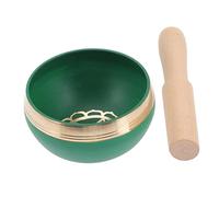 TOYANDONA 1set Tibetan Copper Singing Bowl for Meditation Multi-functional Flat Bottom Bowl for Yoga and Includes Heart Chakra Design