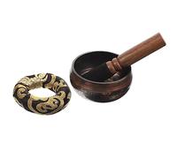 TOYANDONA 1set Tibetan Singing Bowl Meditation Prayer Bowl Mallet Cushion for Yoga Relaxation and Mindfulness for Buddhist Practices and