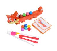 TOYANDONA 1Set Wooden Fox Bead Activity for Montessori Learning Game for Color Shape Recognition Safe Materials Charming Design Promotes Fine Motor Skills for Boys