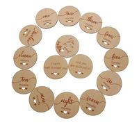 TOYANDONA 1set Wooden Newborn Cards Growth Commemorative Cards for Monthly Photography Design for Capturing Precious Moments