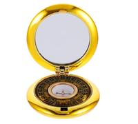 TOYANDONA 2-inch Feng Shui Pure Copper Luo Pan Compass with Cover, Waterproof Pocket round Compass for Hiking and Camping Survival Navigation