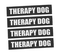 TOYANDONA 2 Pairs Reflective Dog Harness Patches of Easy to Install Vest Stickers for Safe Durable PU Material Word Design for Cool Pet Accessories