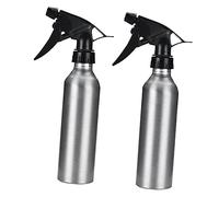 TOYANDONA 2 Pcs Aluminium Alloy Spray Bottles with Detachable Nozzle Lightweight Refillable Water Sprayers for Plants Gardening and Baking Easy Grip Trigger for Comfortable Use Silver