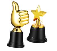 TOYANDONA 2 Pcs Childrens Star Trophy Cups Award Trophies with Shining Finish for Party Prizes and Sports Rewards Motivational Winner Props for Confidence and Achievement Celebration