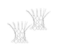 TOYANDONA 2 Pcs Heavy-duty Iron Chain Basketball Net Rust-resistant Replacement for Standard Hoops Outdoor Indoor Use Steel Chain Netting with Easy Attachment for School and Public Courts