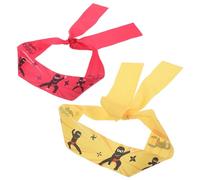 TOYANDONA 2 Pcs Karate Headbands for Boys and Soft Japanese Ninja Costume Accessories for Birthday Parties and Performances