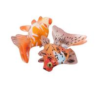 TOYANDONA 2 Pcs Lifelike Goldfish Figures Fish Bath for Safe Plastic Aquarium Decor Educational Animal Models for Sensory Play Learning