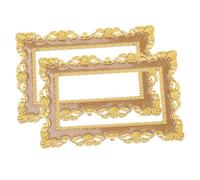 TOYANDONA 2 Pcs Light Cover Decorative Plate Covers for Wall Switches Protective Adornment Panels for Home Bedroom Living Easy Stick Plastic Light Decoration Coffee Color with Gold Edge