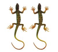 TOYANDONA 2 Pcs Lizard Figurine Plastic Fake Lizard Toy Gecko Artificial Model Reptile Fake Lizards Wilde Life Creatures Kids Educational Toys Action Figure Trick Toys