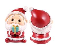 TOYANDONA 2 Pcs Mini Christmas Resin Ornaments Santa Claus Decorative Micro Landscape Figurines Eco Friendly Desktop Decor for Living Room Bedroom Study