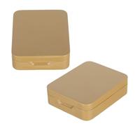 TOYANDONA 2 Pcs Mini Tea Storage Boxes with Flip Top Lids Portable Metal Tin Containers for Tea Snacks Candy Airtight Sealed for Travel and Home Use