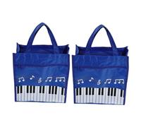 TOYANDONA 2 Pcs Musical Bag for Women Girls Piano Key Storage Bag Handbag with Handles Music Book Bag for Teacher Student Chic and Unique Design