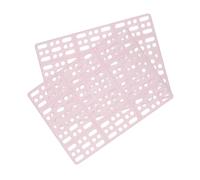 TOYANDONA 2 Pcs Pink Plastic Rabbit Foot Mats with Fixed Tabs for Pet Playpen Cage, Non-slip Plastic Pads Suitable for Indoor Rabbit Exercise and Cage Protection