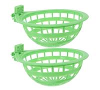 TOYANDONA 2 Pcs Plastic Bird Nesting Bowls Sealed Storage Containers Green Bird Accessories for Pigeons Parakeets Canary Nesting Basins in Birdcages