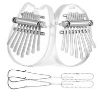 TOYANDONA 2 Pcs Portable Thumb Piano Kalimba 8-note Mini Finger Piano Made of Sturdy Acrylic for Beginners and Adults, Compact and Lightweight Pocket-sized Musical Instrument for Music