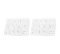 TOYANDONA 2 Pcs Silicone Crystal Epoxy Molds for Keychain Casting with Twelve Zodiac Shapes, Reusable and Wear-Resistant Jewelry Making Mold for DIY Home Craft Lovers