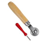 TOYANDONA 2 Pcs Tire Repair Tools Set Including Wooden Handle Tire Patch Rollers and Stem Remover for Car Valve Core Repair with Single Head Design and Penetrating Pressure Function