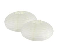 TOYANDONA 2 Pcs White Paper Lanterns, Foldable Round Paper Lantern Lampshade for Home Decoration and Festive Events, Ceiling Light, Bedroom