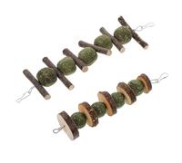 TOYANDONA 2 Pcs Wooden Pet Chewing Playthings Natural Apple Wood Healthy Chew Sticks for Hamsters Rabbits Small Animals Interactive Boredom Relief