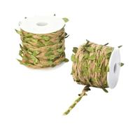 TOYANDONA 2 Rolls DIY Artificial Leaf Rattan Rope Green Jute Twine Natural Texture for Garden Ties Craft Decoration Flexible Rustic Home Decor