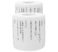 TOYANDONA 2 Rolls Printed Toilet Paper with Mathematical Formulas Decorative Tissue Paper for Cleaning Funny Novelty Toilet Roll for Classroom Home Restaurant Use Absorbent and Practical