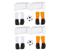 TOYANDONA 2 Set Mini Finger Soccer Game Set for Goals Balls Tiny Shoes Portable Table Football for Indoor Outdoor Play Enhances Coordination and Motor Skills