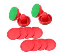 TOYANDONA 2 Sets Air Hockey Pusher Replacement Lint Pads and Pucks Set Table Hockey Accessories for Smooth Gameplay Compatible with Home and Game Center Easy Maintenance and Enhanced Control
