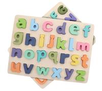 TOYANDONA 2 Sets Alphabet Puzzle for Educational English Letter Board with Upper and Lowercase Letters Early Learning Jigsaw for Hand Eye Coordination and Cognitive Development