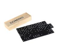 TOYANDONA 2 Sets Black Wooden Domino Blocks Educational Set Stacking Game for Team Spirit Development Creative Thinking Practical Intelligence Building Blocks with Storage Box