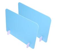 TOYANDONA 2 Sets Blue Tabletop Privacy Divider with Base, 30x40cm | Wood Plastic Board, PVC Support Feet, Freestanding Partition for Shared Desks and Study Areas