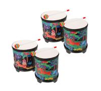 TOYANDONA 2 Sets Bongos Hand Clapping Drum Percussion Instruments Floor Drum for Rhythm Training Music Skills Development Portable Lightweight for Boys