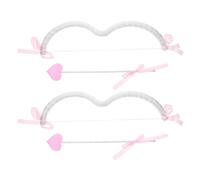 TOYANDONA 2 Sets Cupid Bow and Heart-Shaped Arrows Valentine’S Day Party Favor Accessory Kit Mini Bow for Cosplay and Wedding Decor
