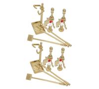TOYANDONA 2 Sets Dollhouse Fireplace Accessories Miniature Candle Holders Clearing Tools for Fairy Garden Compact Decor for Dollhouse Miniatures for Cozy Atmosphere