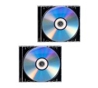 TOYANDONA 2 Sets High Capacity Blank Dvd R Discs with Jewel Cases Recordable Media for Audio Data Storage Compatible with CD Dvd Burners