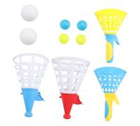 TOYANDONA 2 Sets Launch Catch Ball Set Plastic Ball Catapult Pitcher Outdoor Sports Game for Enhances Hand-eye Coordination and Flexibility Portable for Active Play