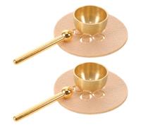 TOYANDONA 2 Sets Mini Copper Singing Bowl Set for Meditation with Metal Mallet and Pad Hand Hammered Brass Sound Bowls for Yoga Mindfulness Stress Relief Home Decor Nepal Craft