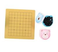 TOYANDONA 2 Sets Portable Go Game with Bear Shaped Chess Bowl and Double Sided Educational Chinese Weiqi Chess for Logic and Strategy Development Gift