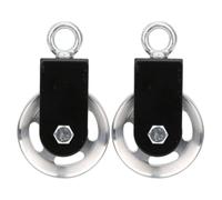 TOYANDONA 2 Sets Silent Wheel Bearing Lifting Pulley for Gym Equipment Part, Heavy Duty Rust-proof Aluminium Alloy with Spring-loaded Gate, for Indoor Outdoor Fitness Strength Training