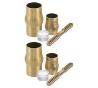 TOYANDONA 2 Sets Walking Cane Repair Parts Brass Tips Set Anti-Slip Joint Accessories for Elderly Ordinary Cane Connector Kit Walking Stick Feet Replacement