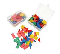 TOYANDONA 2 Sets Wooden Educational Shape Puzzle Creative Geometry Jigsaw for Hand-eye Coordination Learning Early Math Shapes